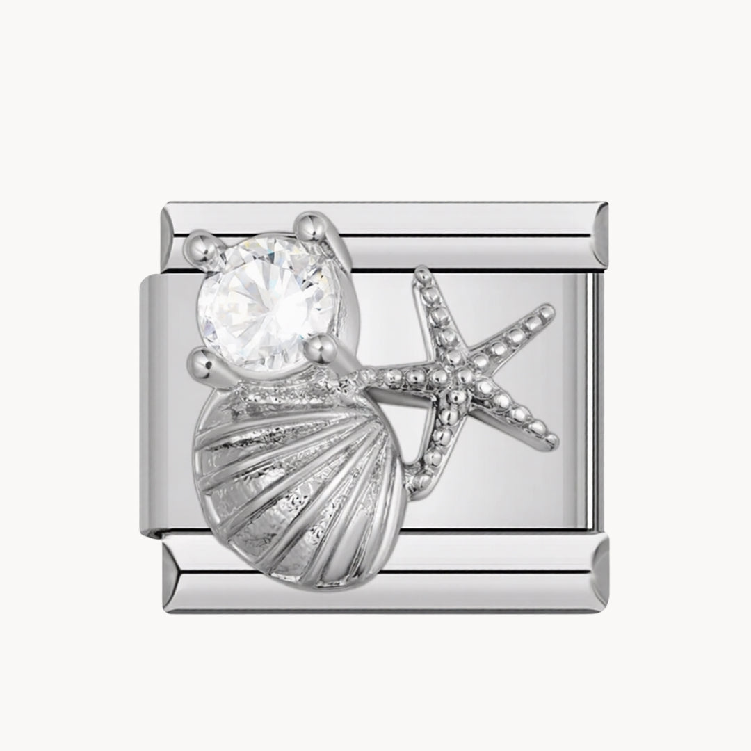 Charm coquillages brillants - Italian Charms France