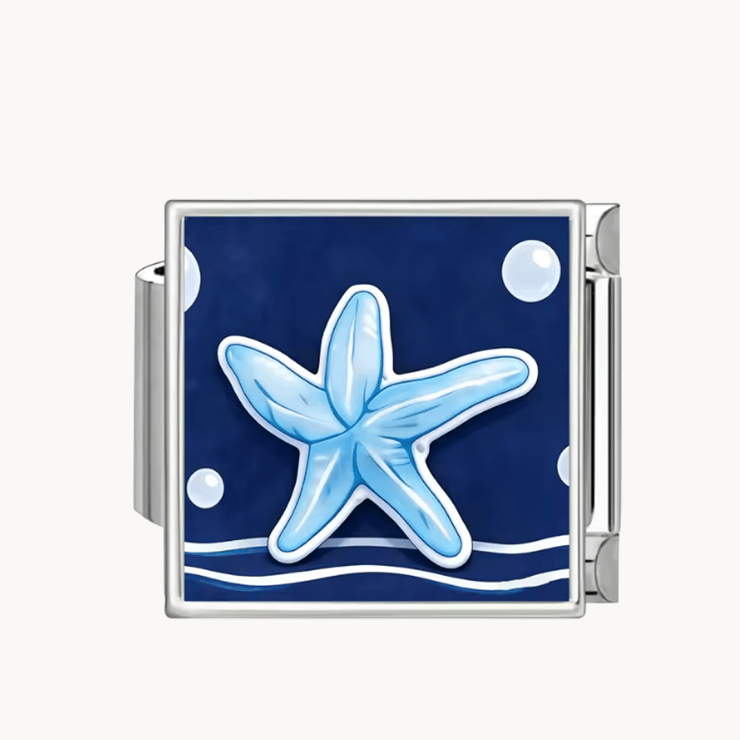 Charm étoile de mer bleu - Italian Charms France