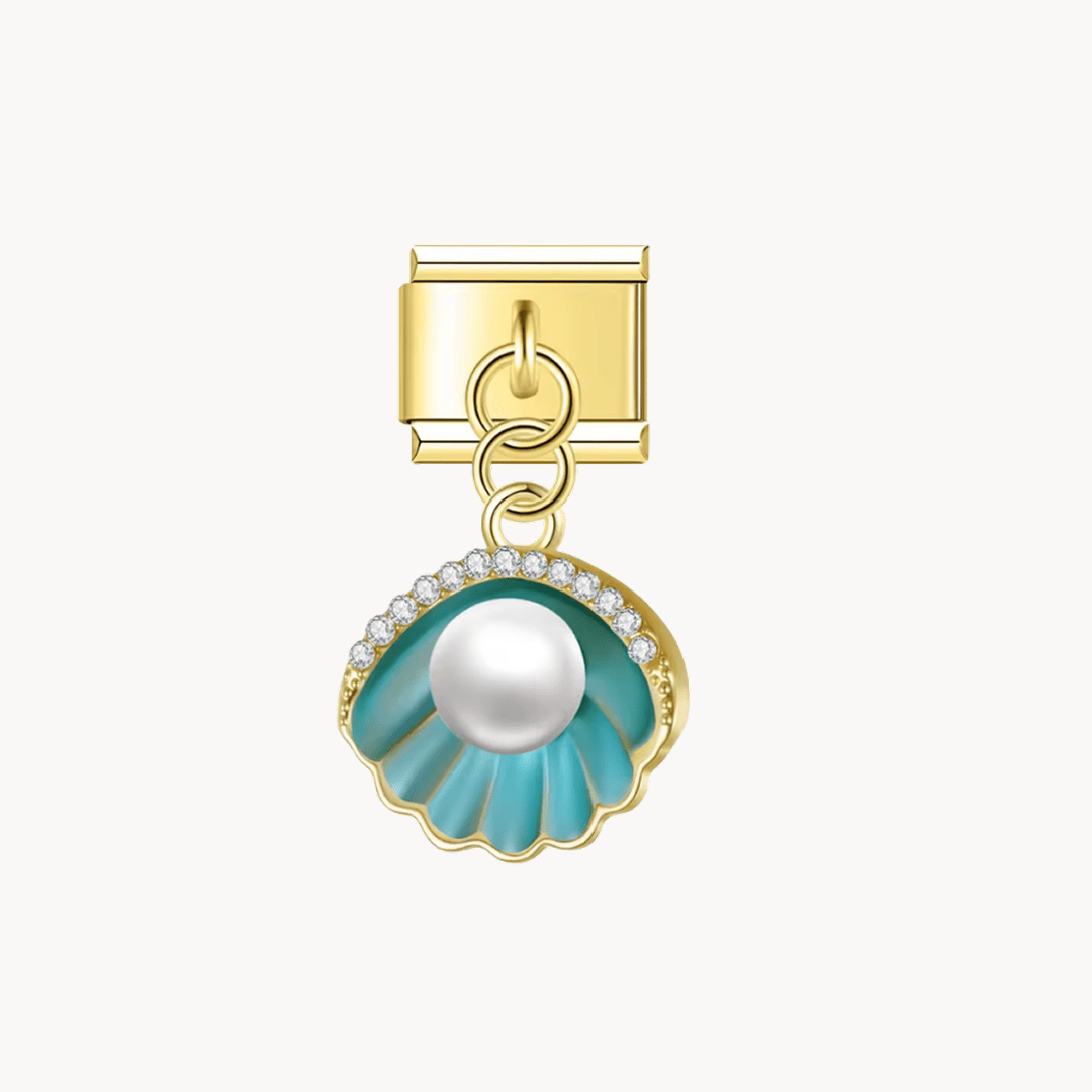 Pendentif coquillage bleu - Italian Charms France