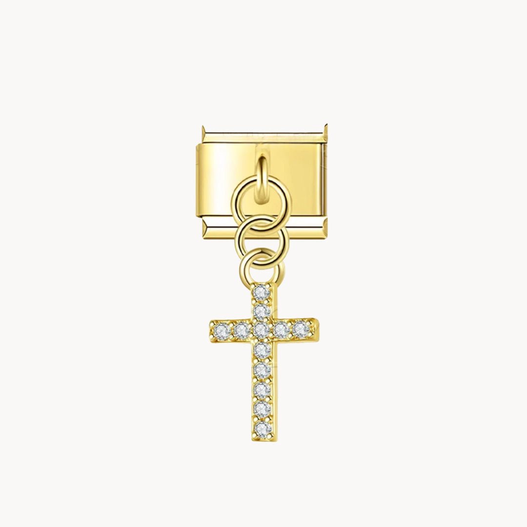 Pendentif croix brillante - Italian Charms France