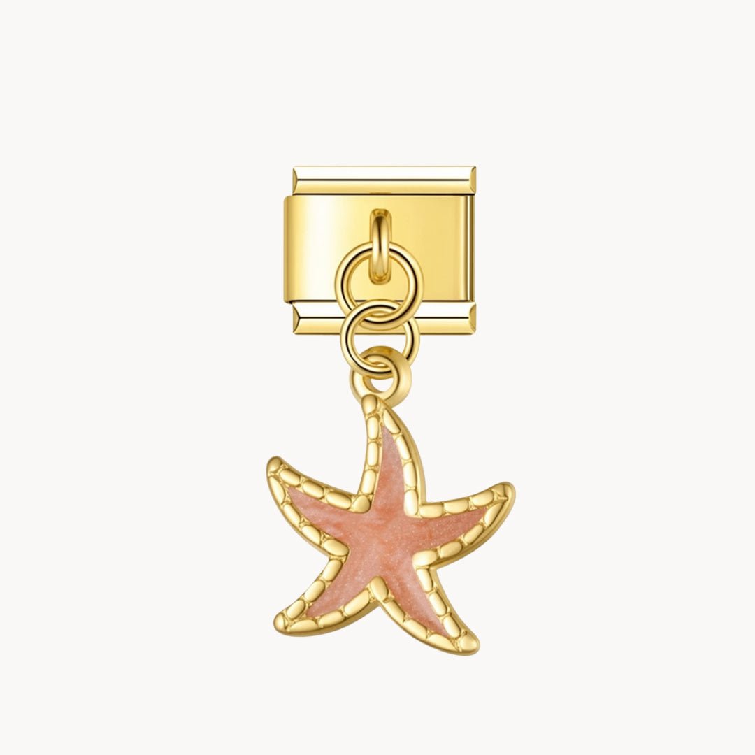 Pendentif étoile de mer orange - Italian Charms France