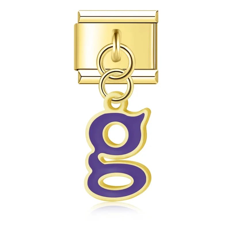 Pendentifs lettres dorées - Italian Charms France