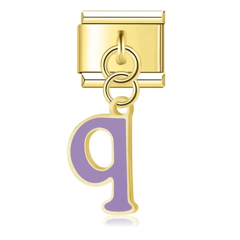 Pendentifs lettres dorées - Italian Charms France