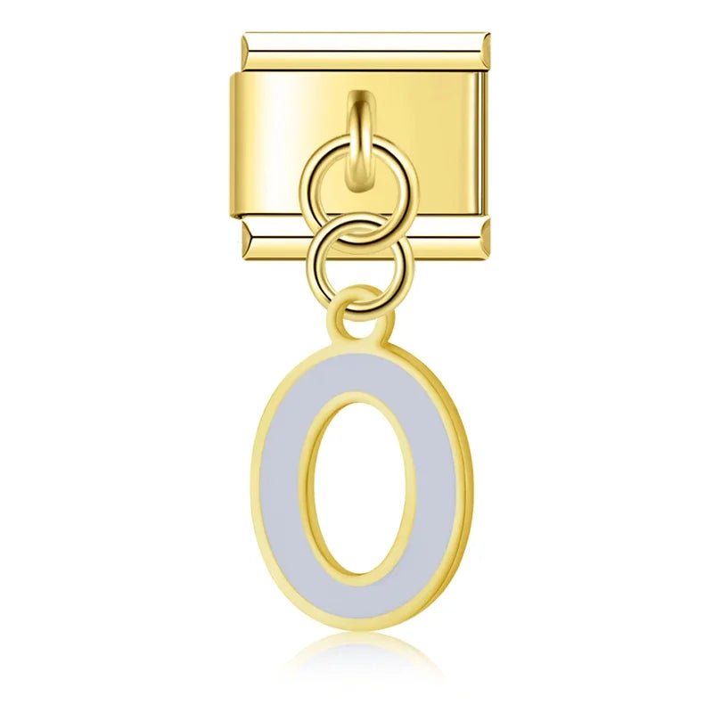 Pendentifs lettres dorées - Italian Charms France