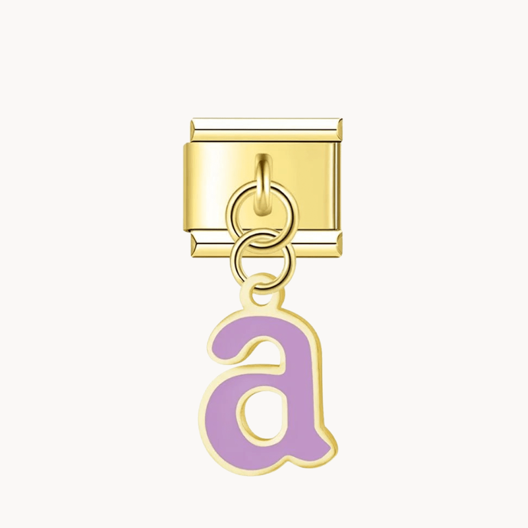 Pendentifs lettres dorées - Italian Charms France