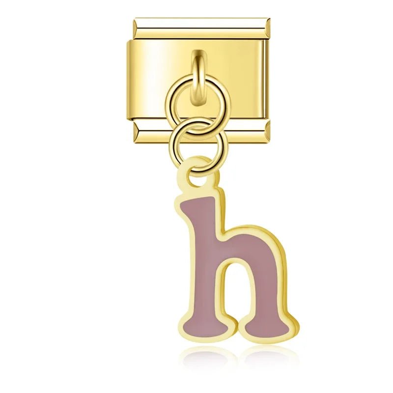 Pendentifs lettres dorées - Italian Charms France