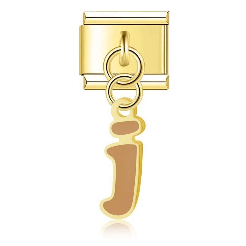 Pendentifs lettres dorées - Italian Charms France