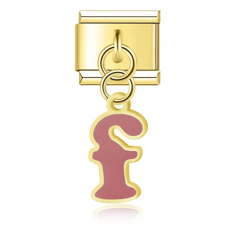 Pendentifs lettres dorées - Italian Charms France
