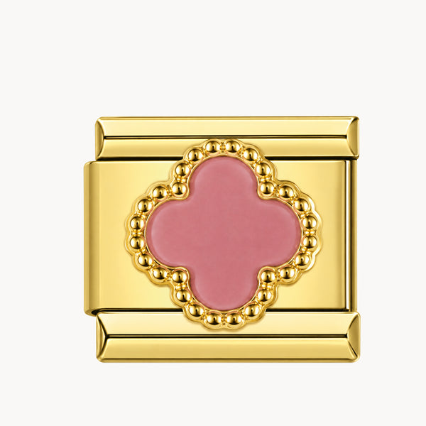 Pink Mother-of-Pearl Clover Charm
