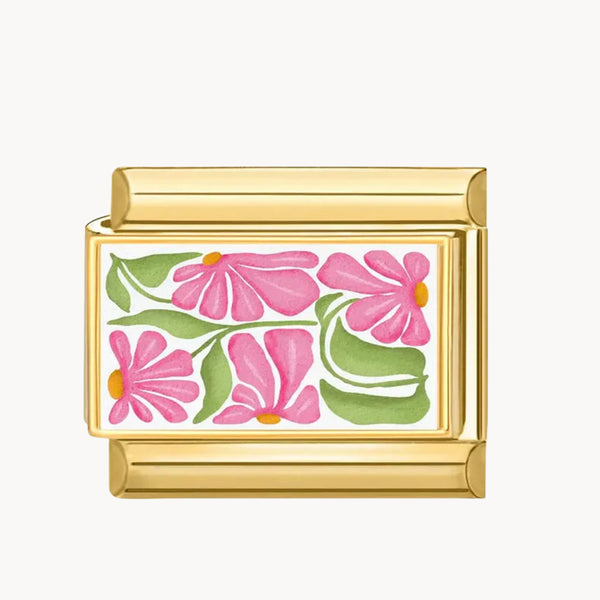 Pink Flowers Charm