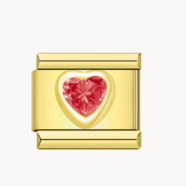 Bright red heart charm