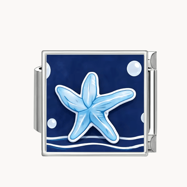Blue starfish charm