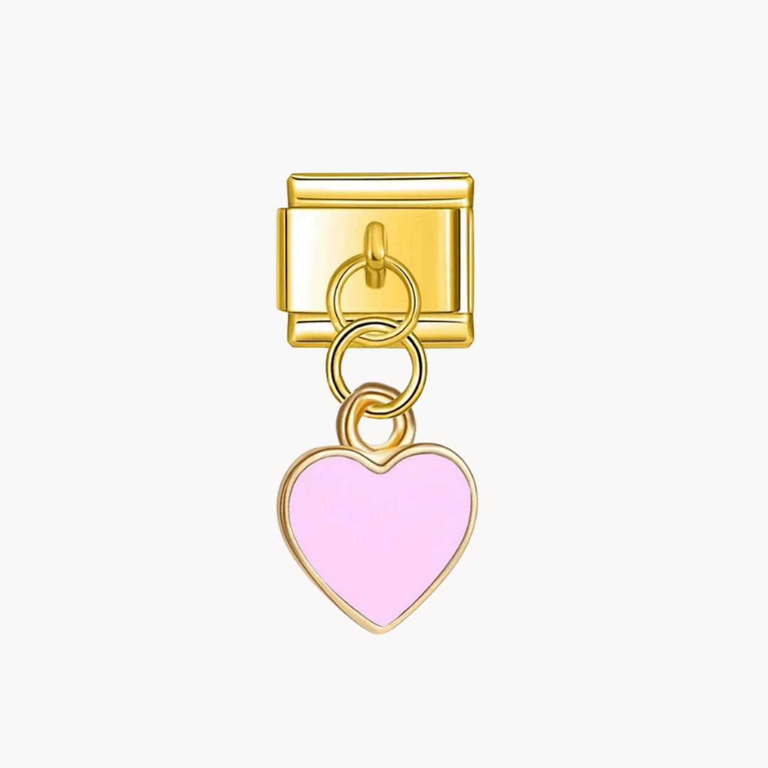 Cœur suspendu rose - Italian Charms France