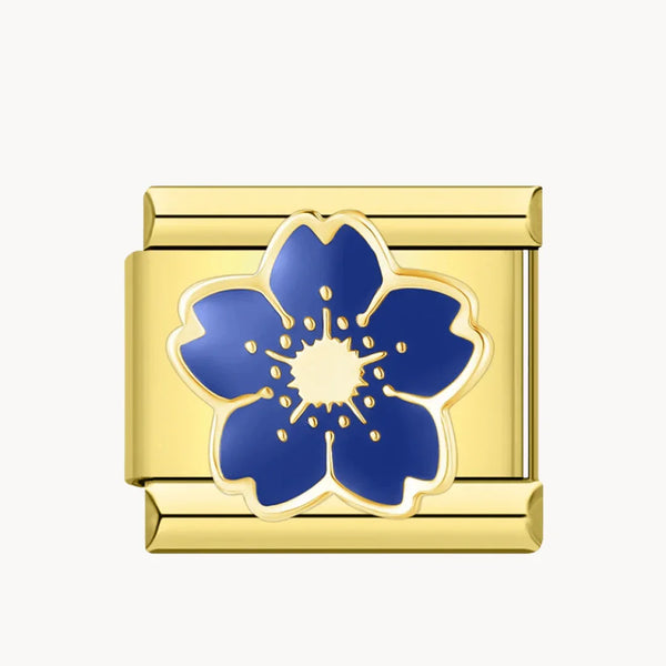 Golden blue flower