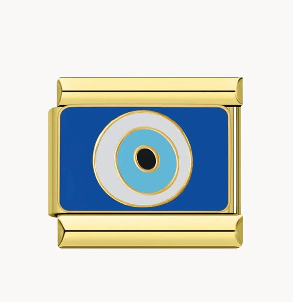 Evil eye blue background