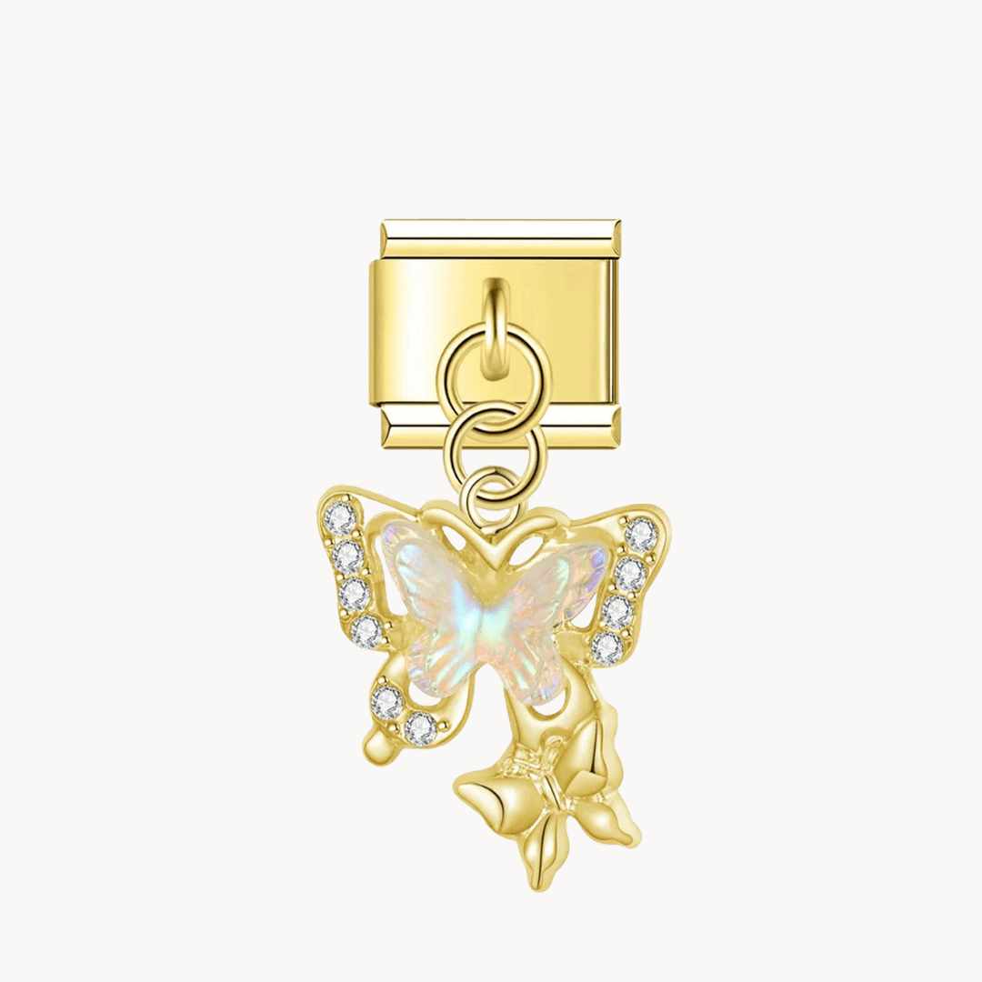 Papillon argent & or - Italian Charms France