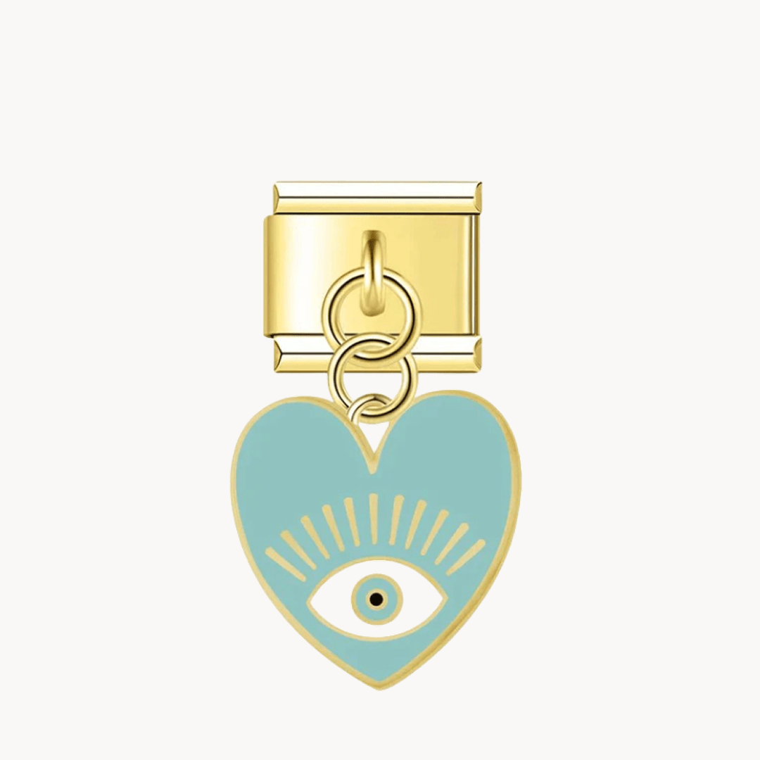 Pendentif cœur avec œil - Italian Charms France