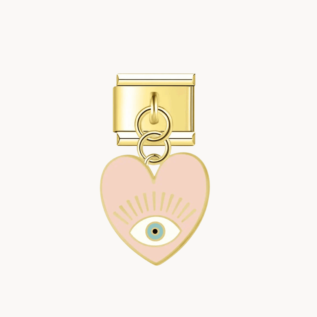 Pendentif cœur avec œil - Italian Charms France