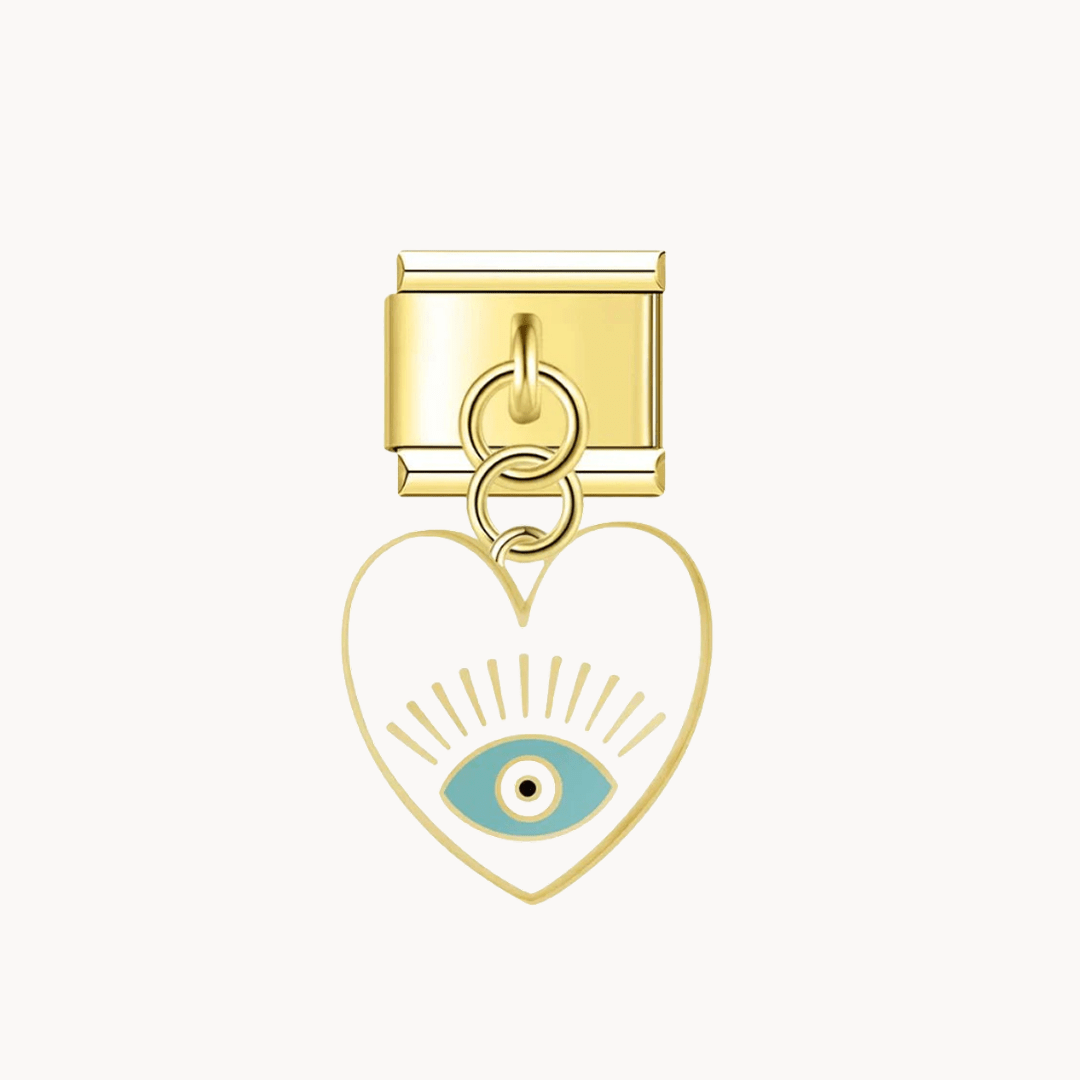 Pendentif cœur avec œil - Italian Charms France