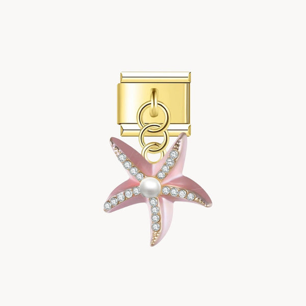 Pink starfish pendant