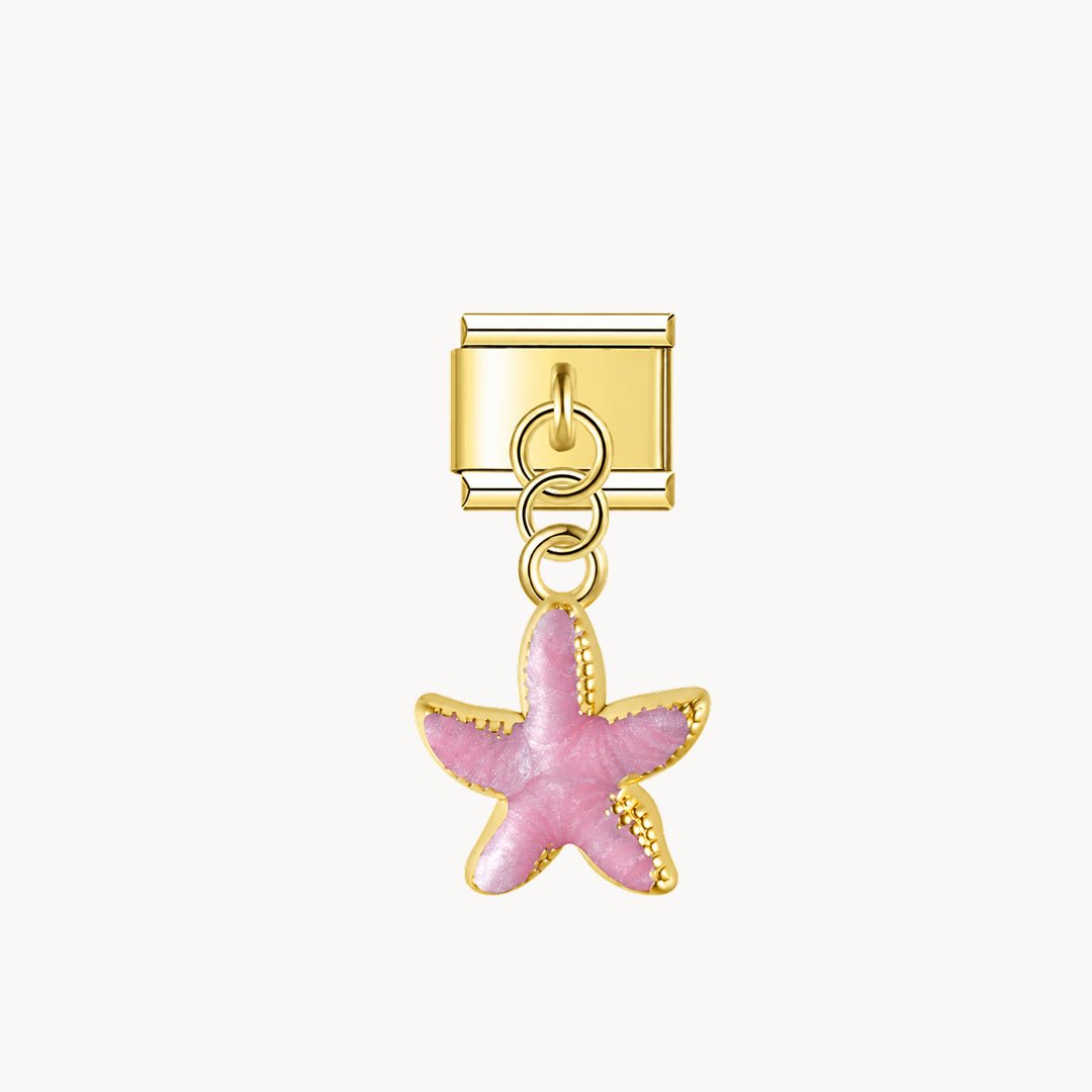 Pendentif étoile de mer rose - Italian Charms France