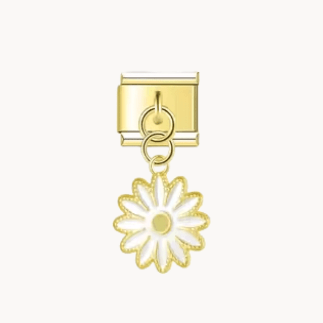 Pendentif Fleur dorée - Italian Charms France