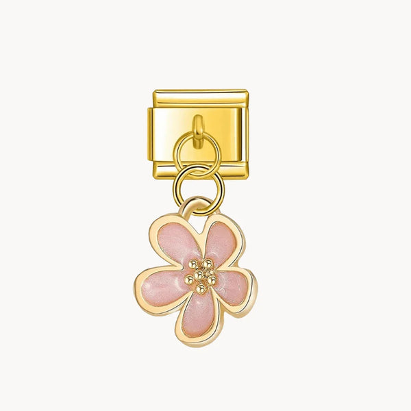 Pink flower pendant