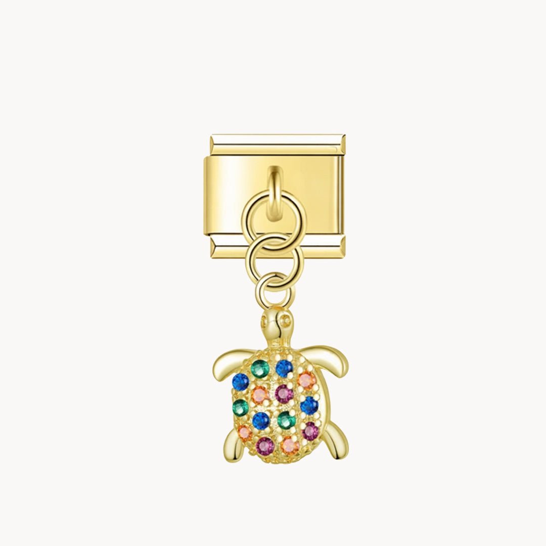 Pendentif tortue multicolore - Italian Charms France