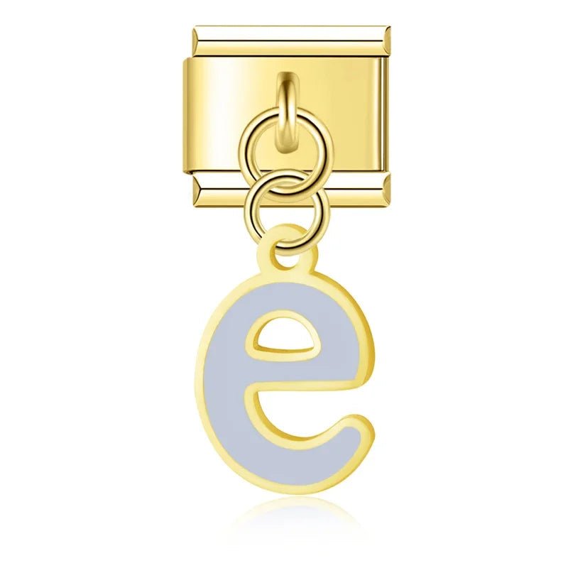 Pendentifs lettres dorées - Italian Charms France