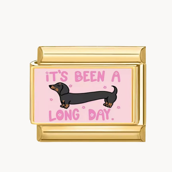 Pink dachshund